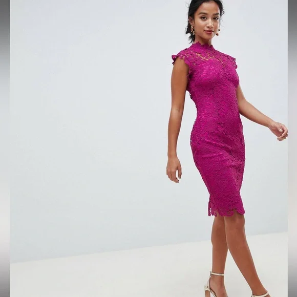 Paper Doll Dresses | Asos Petite Paper Doll Lace Dress | Nwt | | Color: Pink | Size: 8 | All_Thingsgrace's Closet